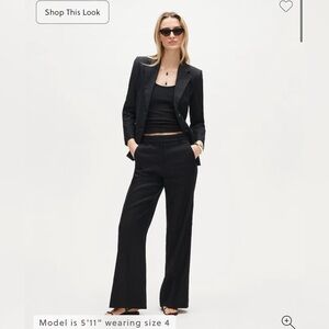 J. Crew Black Linen Blend Carolina Pant